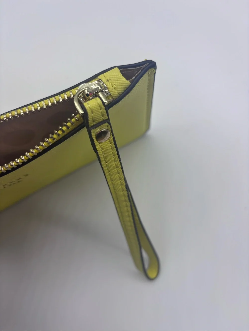kate spade New York Bright Yellow Saffiano Wristlet